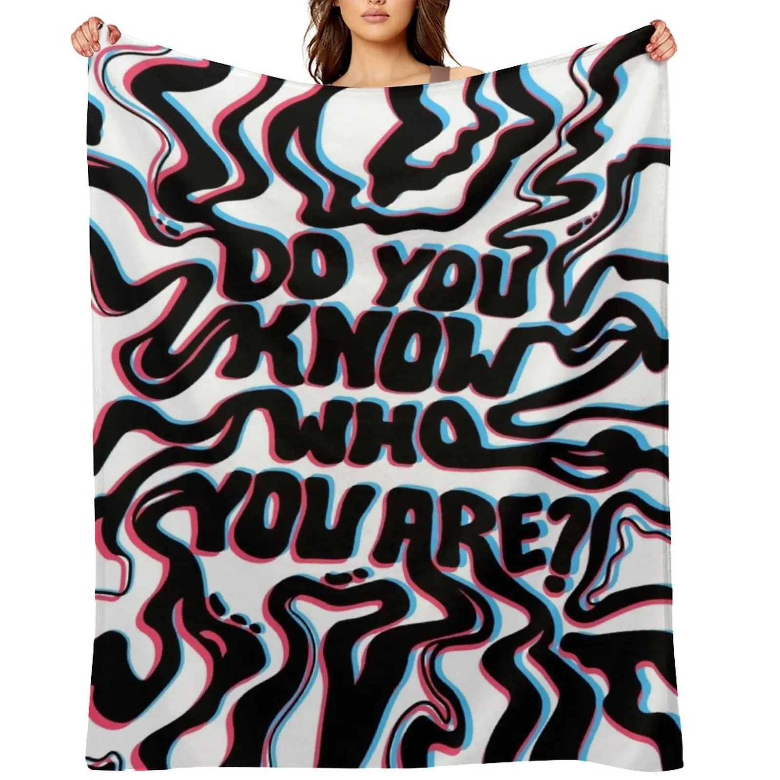 

Do You Know Who You Are - Black & White 3D Throw Blanket wednesday Fashion Sofas heavy to sleep Bed covers Blankets