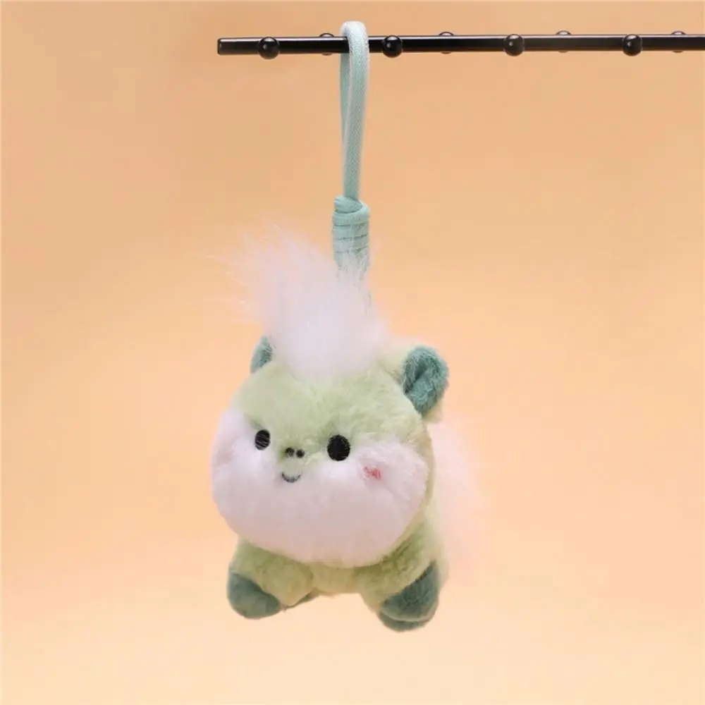 창의적인 미니 말 플러시 인형 귀여운 말 인형 만화 말 열쇠고리 긴 털 중국 황도대 말 플러시 인형 장난감