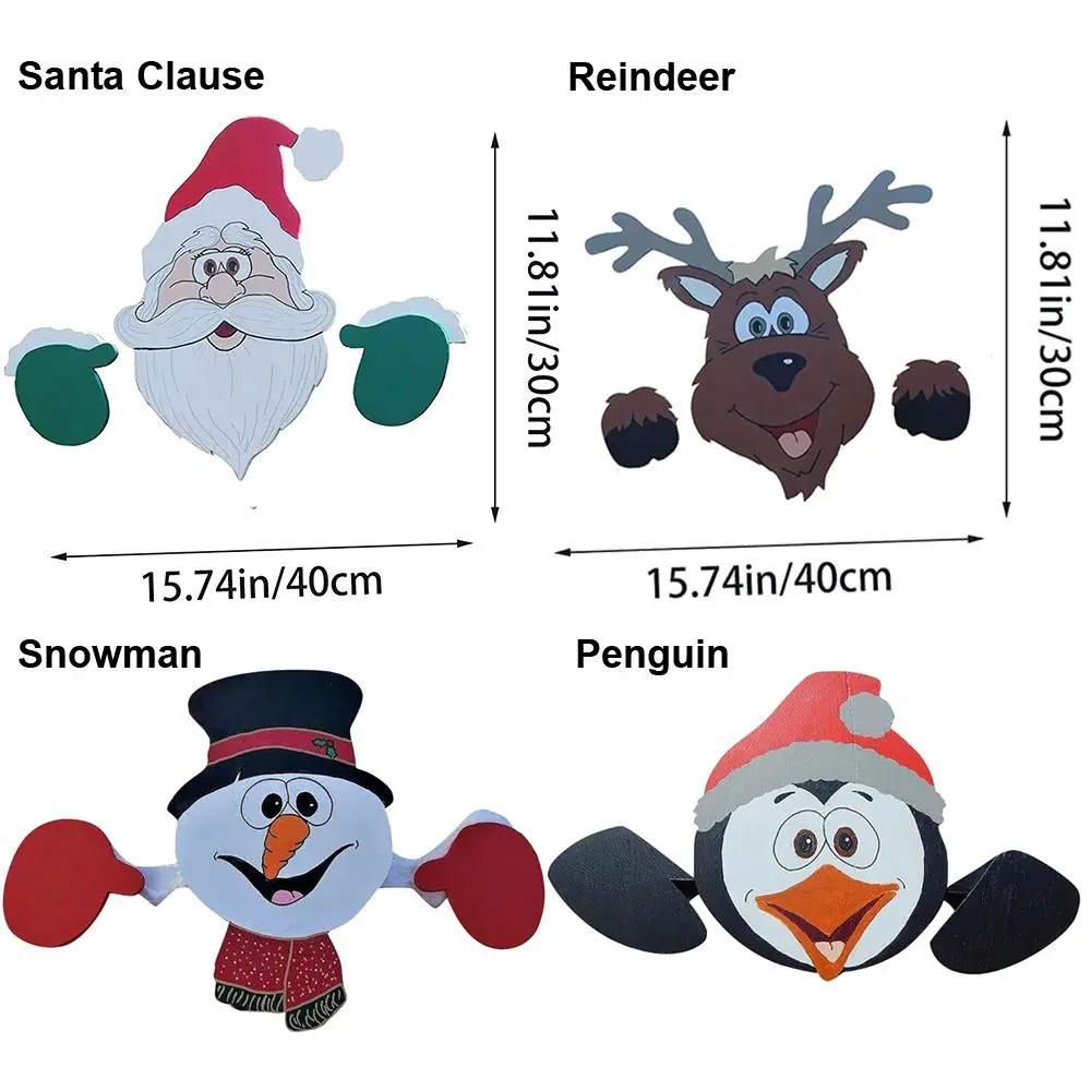 عيد الميلاد سياج الديكور ، سانتا كلوز ، ثلج ، الرنة ، البطريق بيكر ، ساحة الحلي ، داخلي ، في الهواء الطلق ، مهرجان هدية