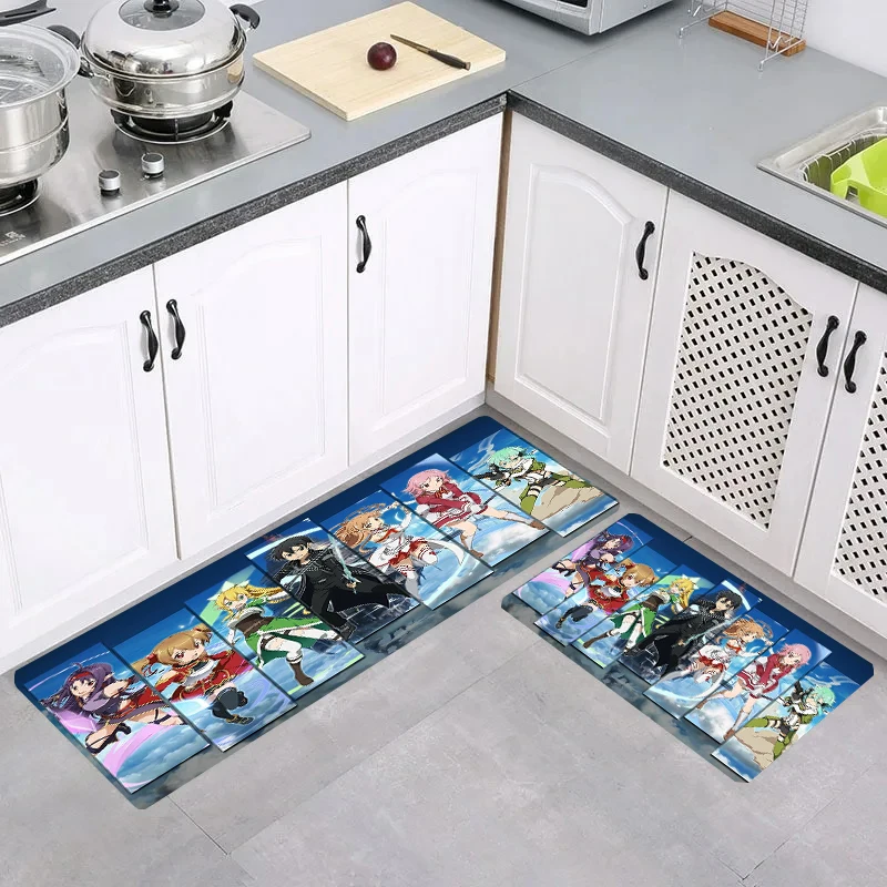 Anime Sword Art Online Rugs House Entrance Mat Room Mats Kitchen Carpet Balcony Carpets Home Foot Rug Doormat Door Bathroom Bath