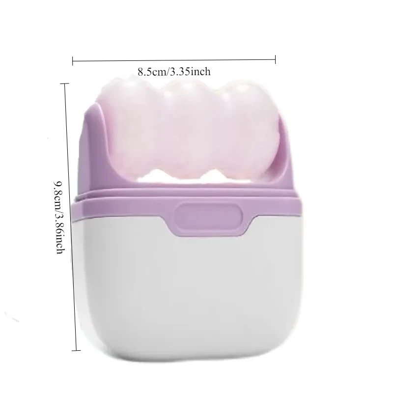 Двойной ледяной валик для снятия отечности на лице и глазах, холодная терапия для мигрени, массажный валик для лица для ухода за кожей