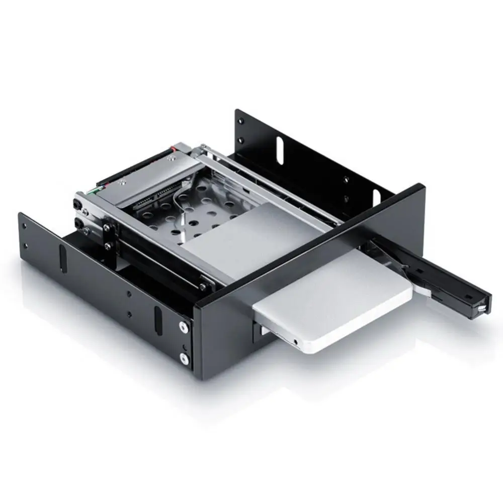 2.5in Hard Drive Enclosure Mobile SSD Internal Dual Bay 2.5inch SATA HDD Tray Rack