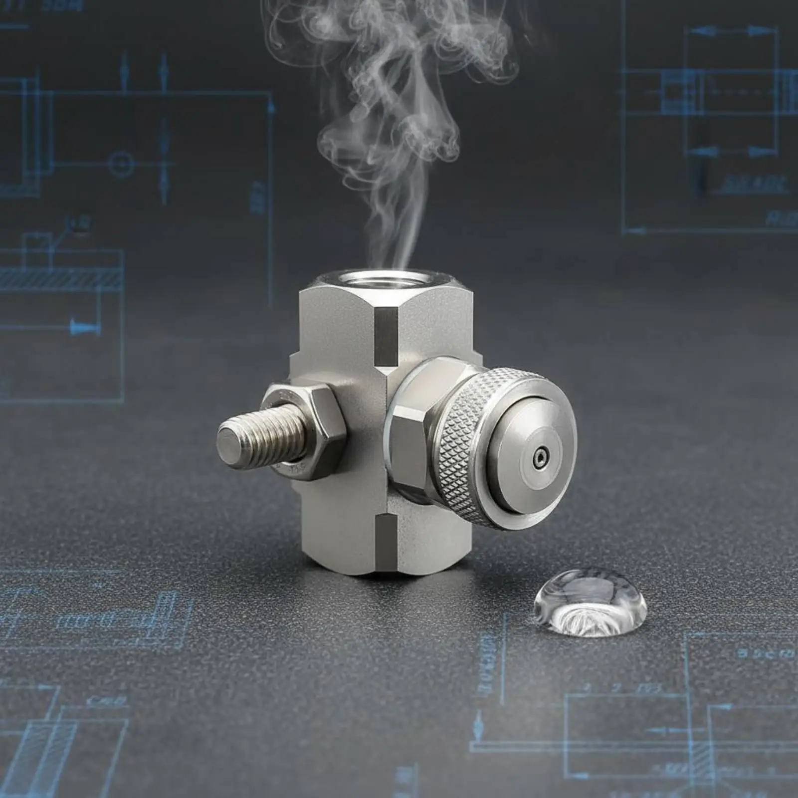 Two Fluid Stainless Steel Adjustable Spray Nozzle Efficient Mist Head for Irrigation Sprayer and Cooling System