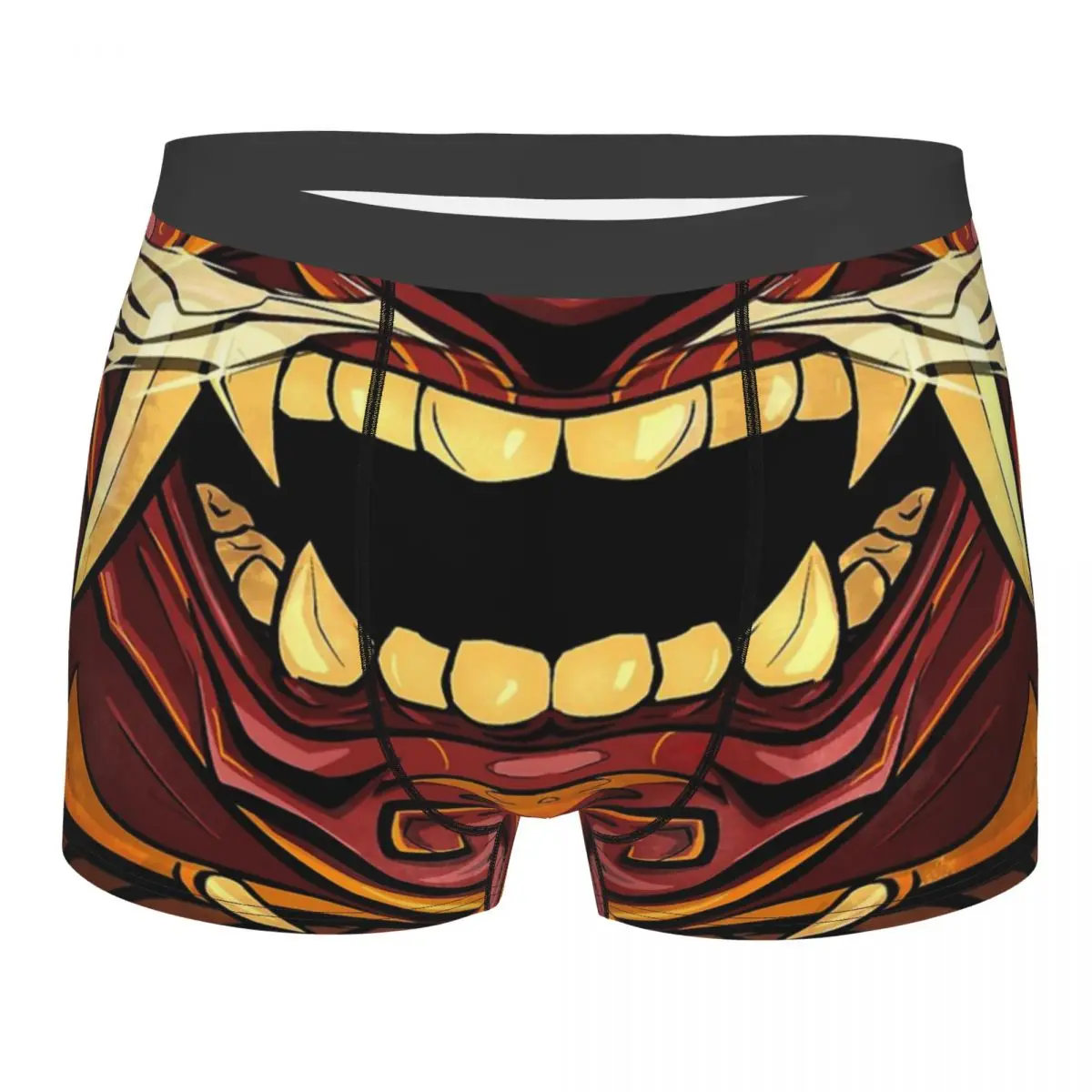 Novelty Boxer Shorts Panties Briefs Men Menpo Oni Underwear Japan Samurai Demon Soft Underpants for Male Plus Size