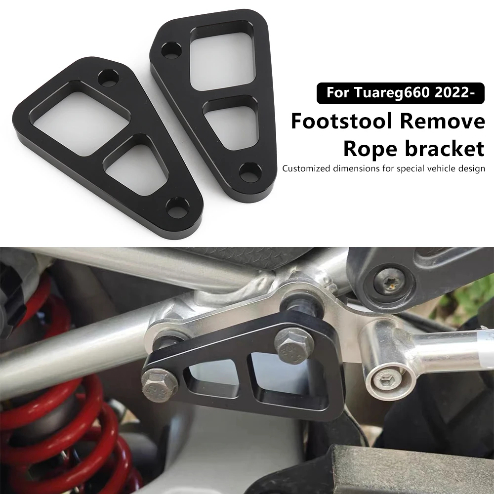 Motorrad-Beifahrer-Fußrasten-Ersatzkit CNC-Aluminium-Seitenhalterungen für Aprilia Tuareg 660 Tuareg660 2022-2025