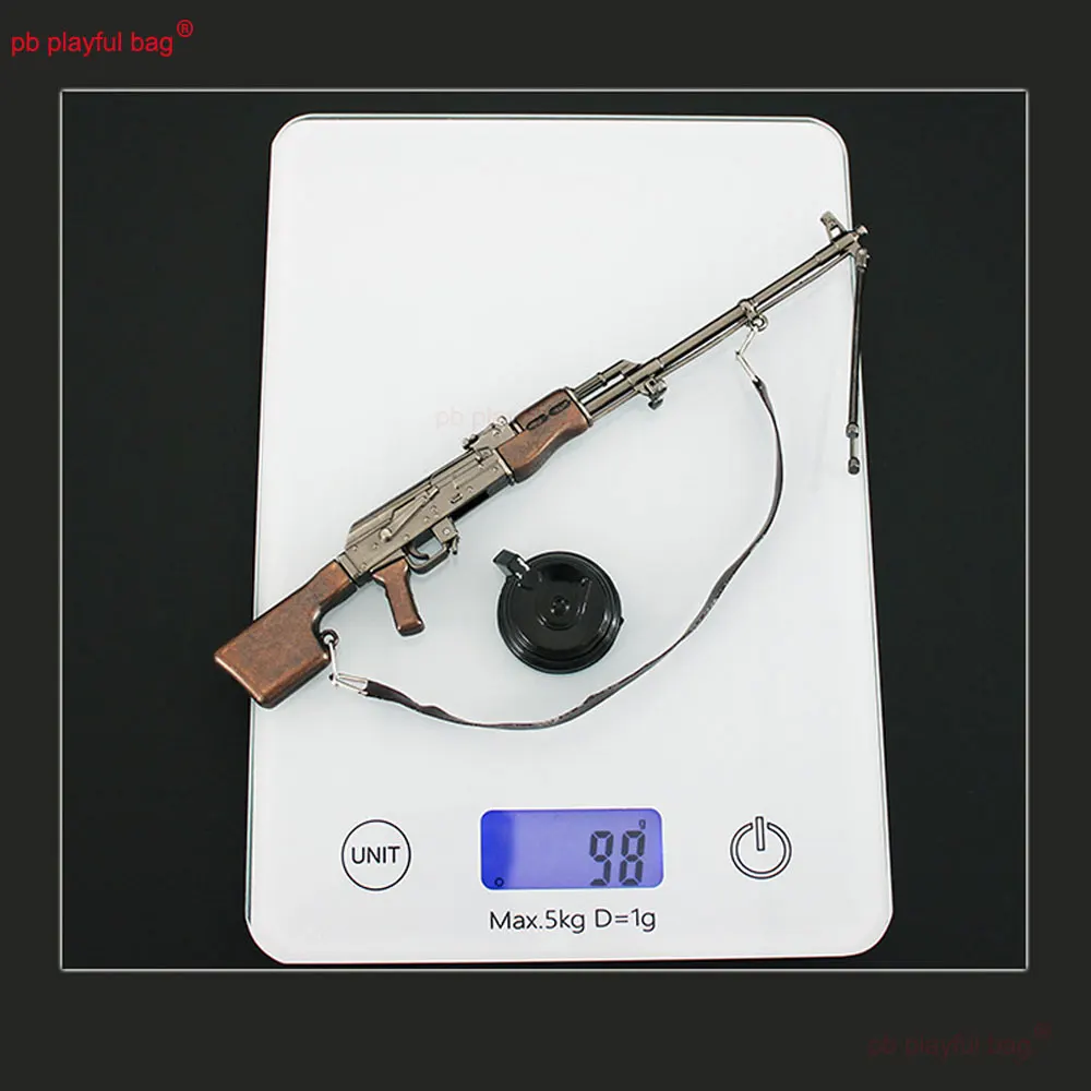 Mini pistolet jouet en métal modèle 20cm, figurine d'action pliable et détachable en alliage RPK, armes de jeu décoratives de bureau, cadeaux pour enfants ZG307