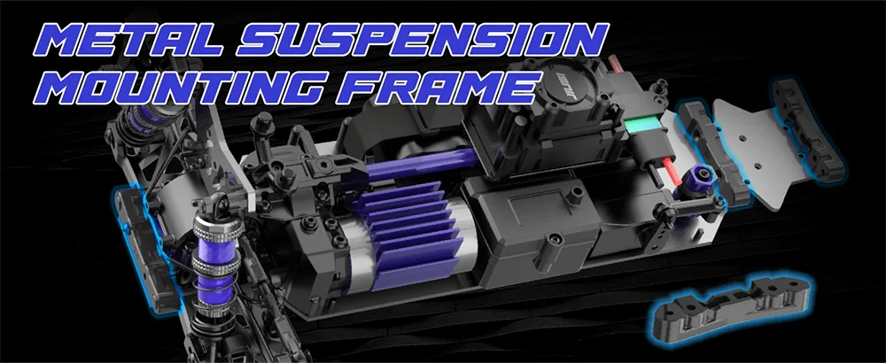 JIUSI WB12 PRO RC racing buggy with aluminum suspension towers
