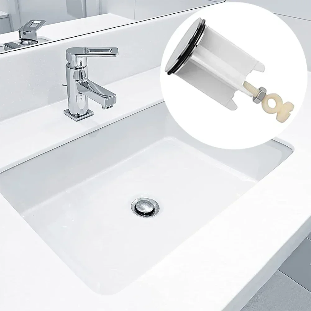 Wash Basin Plug Universal Sink Plug Bathroom Sink Strainer 40mm Pop-Up Plug Replacement Drain Plug Stopper Bathroom Accessories