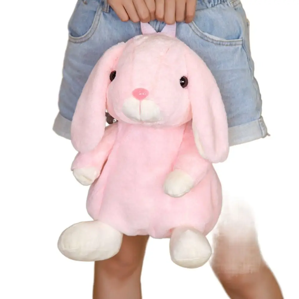 Bag Children Gift Cartoon Rabbit Plush Schoolbag Children Backpacks Stuffed Backpacks Lop-eared Rabbit Plush Backpacks