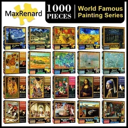 50*70CM 1000 Pieces Jigsaw Puzzles Paper Assembling Picture Old Master Van Gogh Art Puzzles Toys for Adults Games