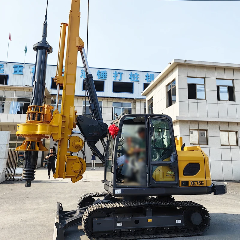 Pile Driver machine hydraulic hammer Ground construction Vibratory screw pile driver