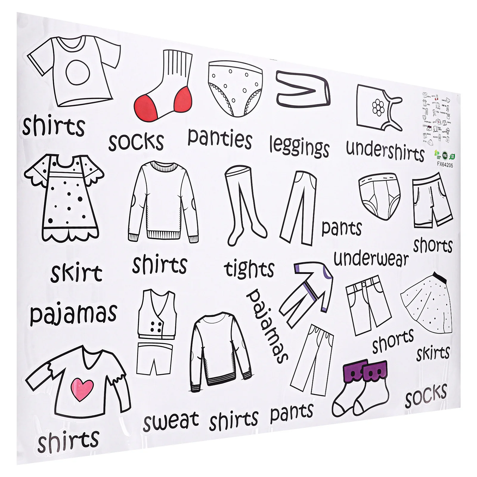 1pc Wardrobe Clothing Label Decal Dresser Clothes ganization Sticker Closet Classification Label Household Clothing Sort