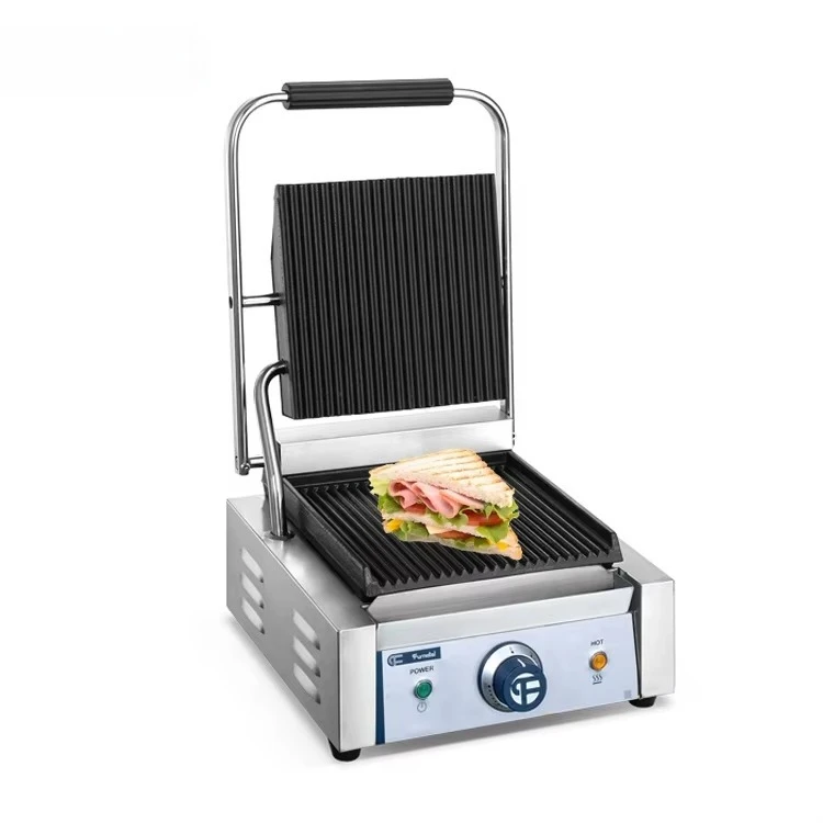 

Electric Panini Grill Sandwich Makers Fast Heating Grooved Hot Plate