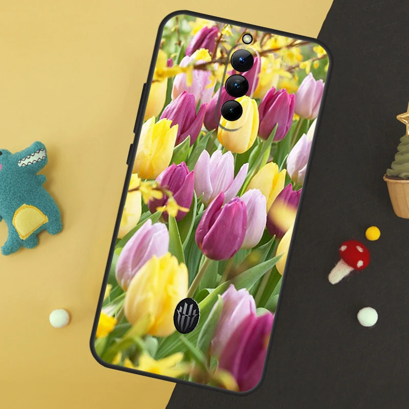 Tulip Flower Colorful Phone Case For ZTE Nubia Red Magic 9 Pro Plus 8 8S Pro Plus 6 7 6S 7S Pro 5G 5S 6R Cover