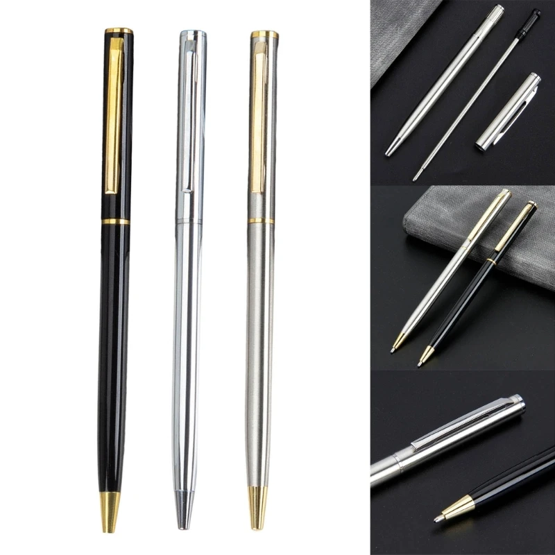 

6Pcs Metal Ballpoint Pen Twist Action Business Pen Write Smoohtly D0UA