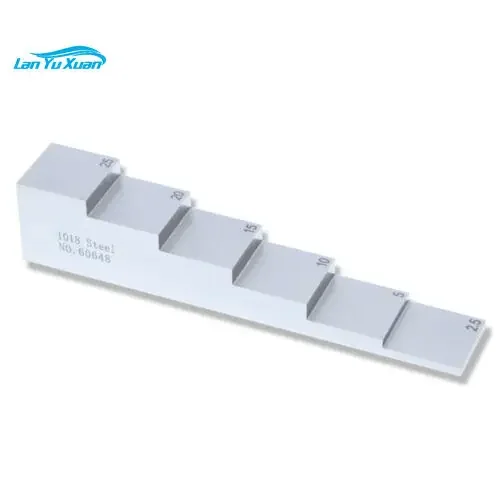 

6-ступенчатый калибровочный блок из углеродистой стали 2,5-5-10-15-20-25 мм для ультразвукового толщиномера