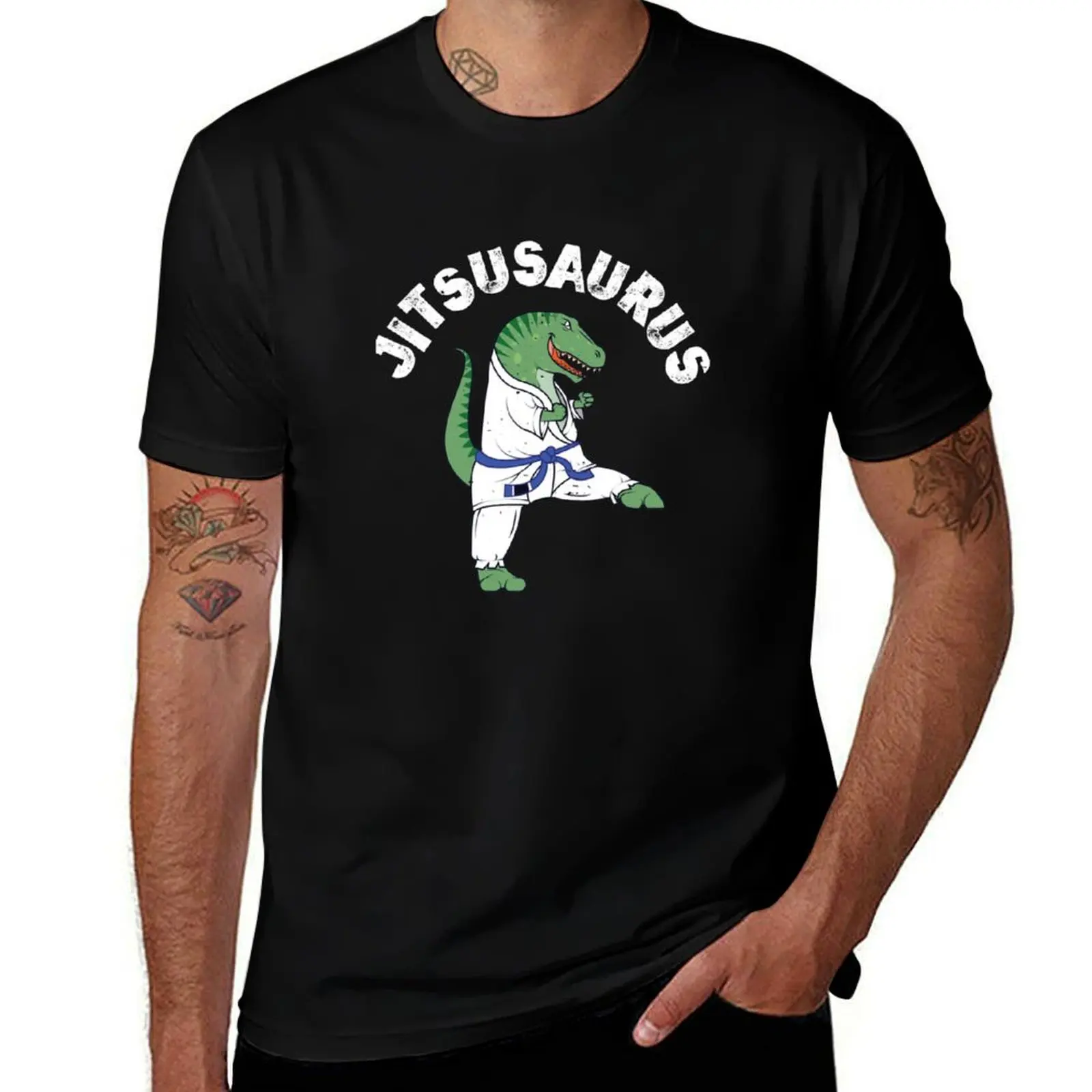 JIU JITSU blue belt T rex dinosaur-BJJ or MMA gift Classic T-Shirt Summer Festival T-Shirt
