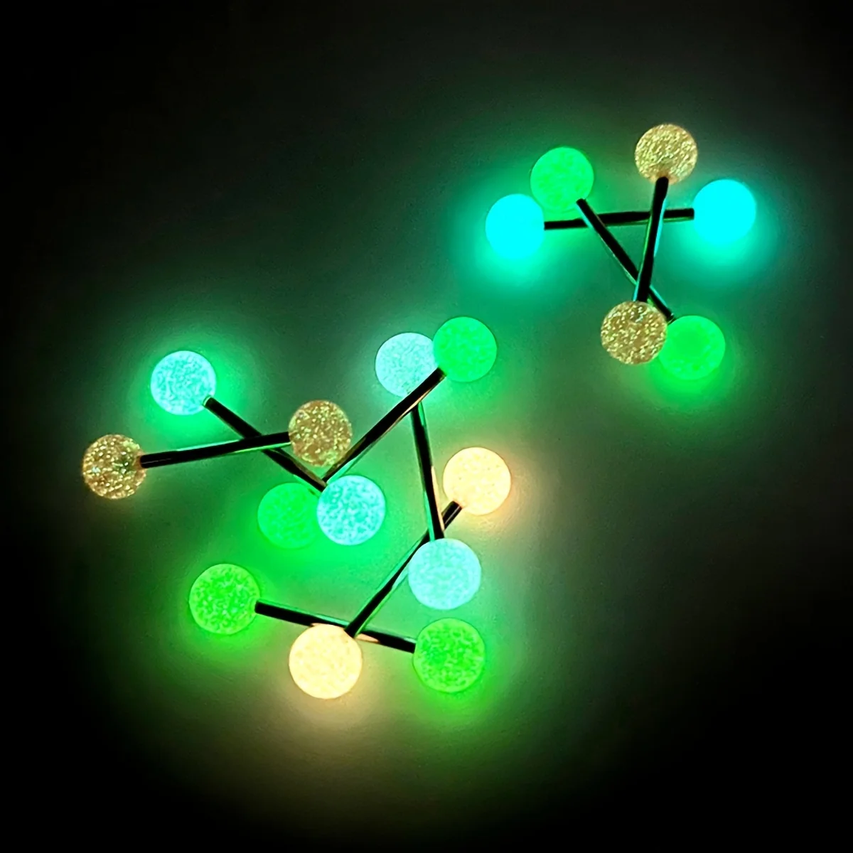 10/20/30/50/100pc Random Set 10-Color Hypoallergenic Acrylic Glow-In-The-Dark Tongue Rings Sexy Women'S Body Piercing Jewelry