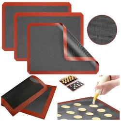 Silicone Baking Mat Sheet 30x40cm Reusable Baking Cookie Sheet Non-Stick Heat Resistant Baking Mat for Oven Grill Microwave