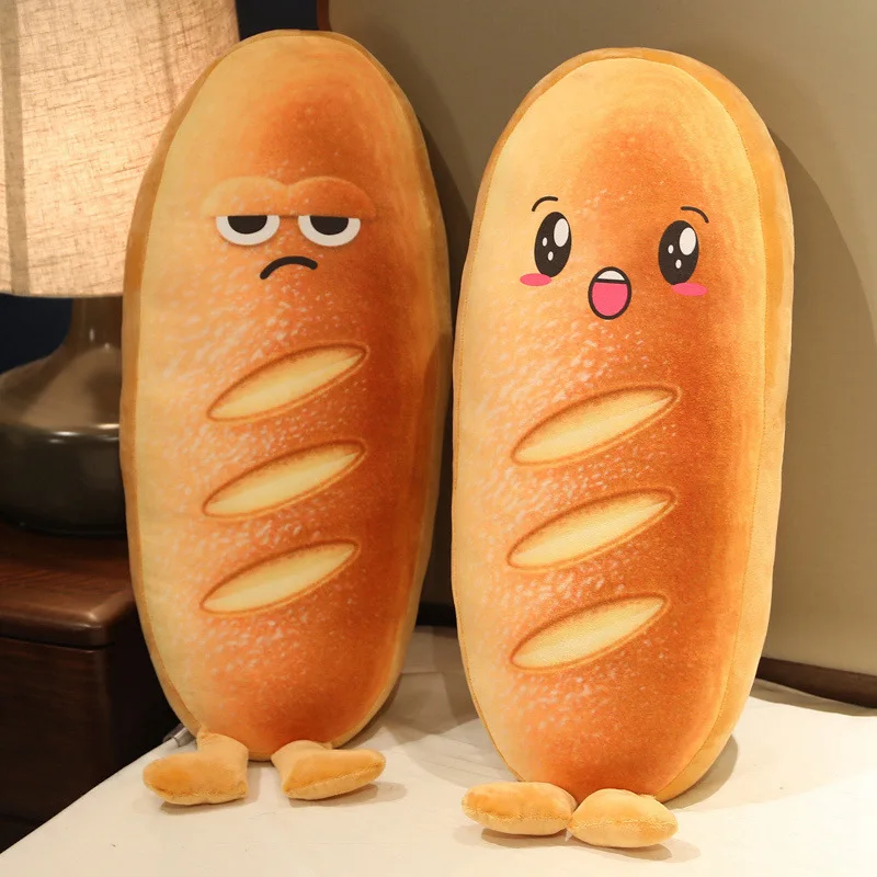 Bread Throw Pillow Plush Long Pillow Cartoon Cute Food Doll Home Leg Clamping Sleep Pillow