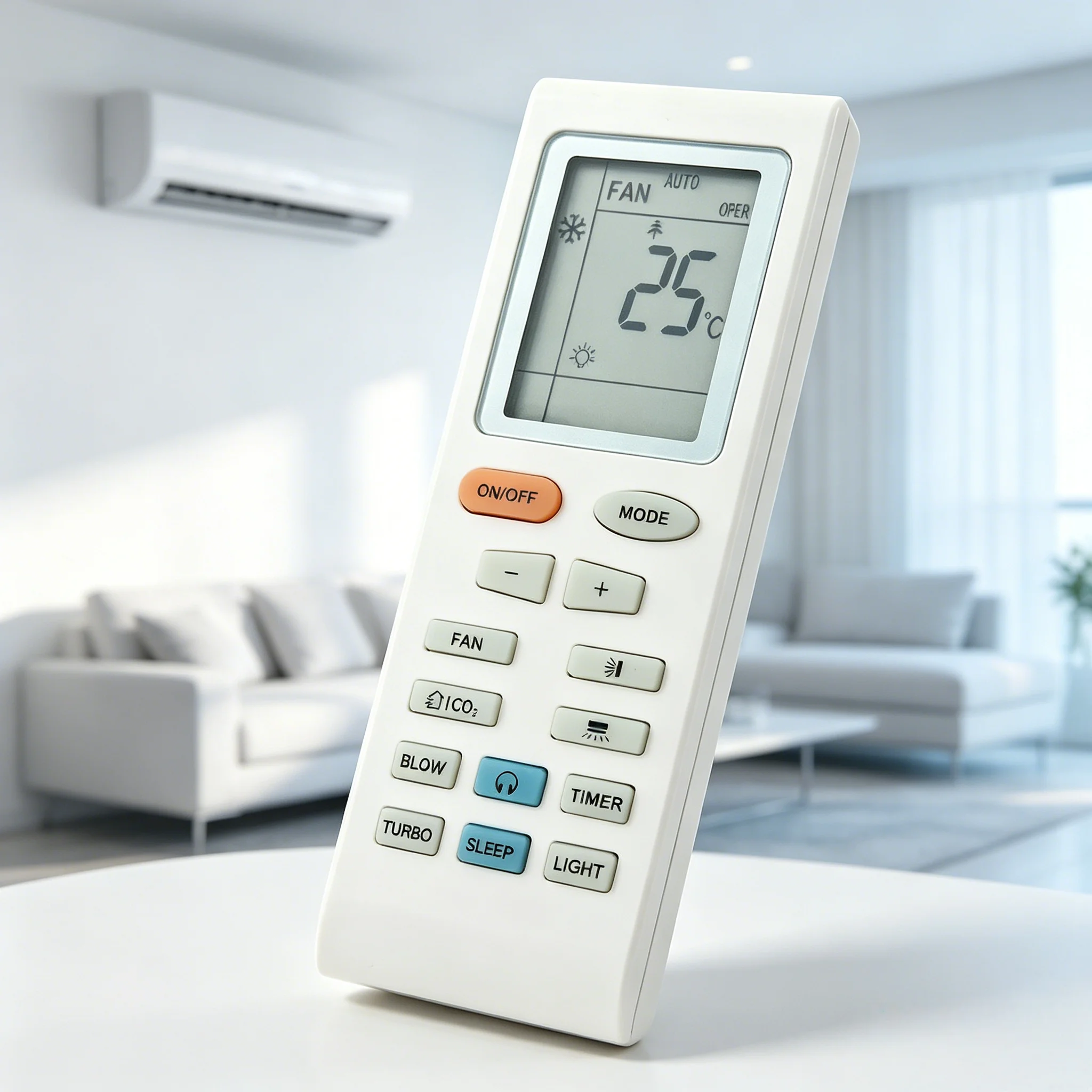 English Version AC Remote For Household Use, YB1FB1 steady transmission, easy to adjust cooling functions