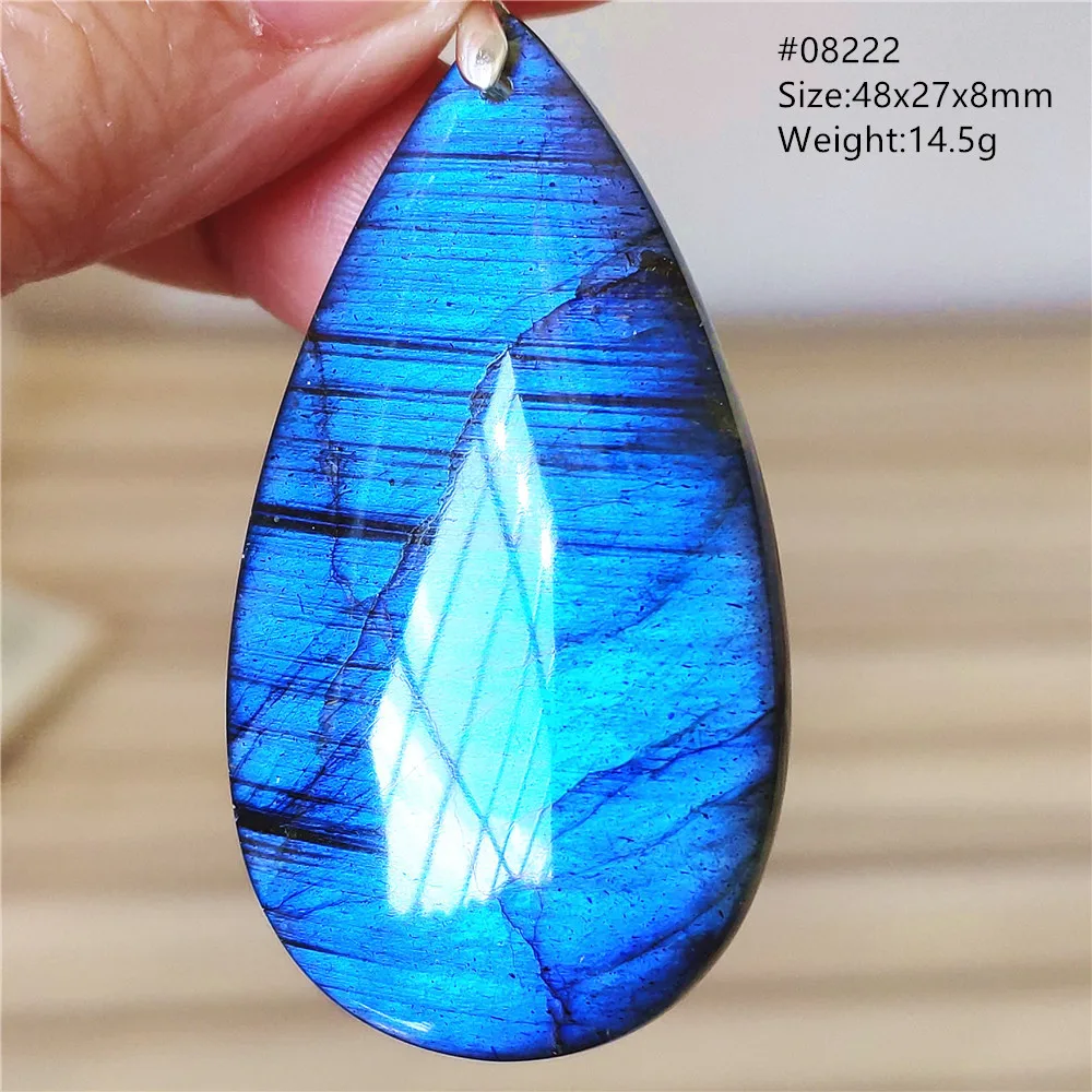 Natural Blue Labradorite Beads Pendant Purple Labradorite Jewelry Women Men Water Drop Crystal AAAAAA