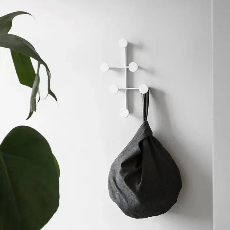 الحديثة بسيطة الشمال حمالة تعليق جدارية صندوق تخزين ملابس المنظم معطف الرف المعادن الإبداعية متعددة الأغراض شماعات مدخل الديكور الجدار #2