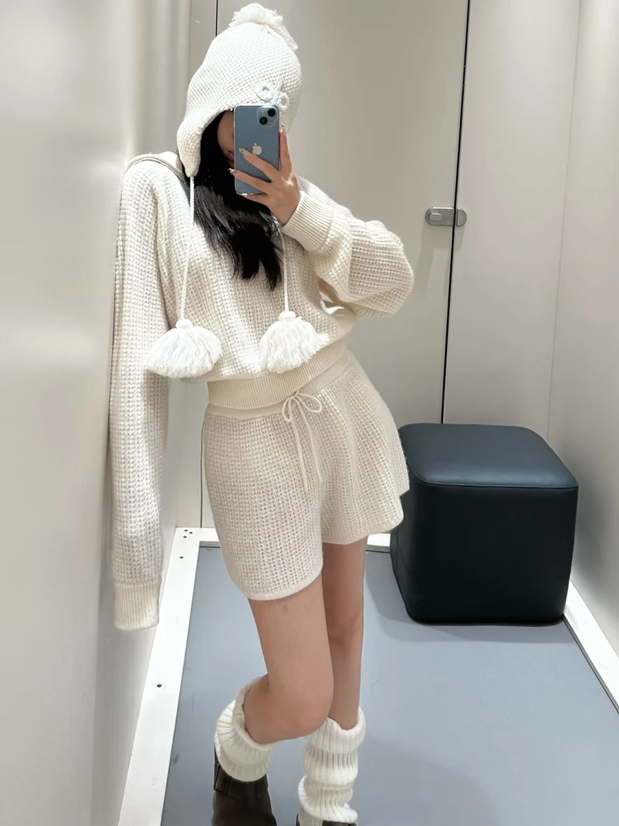 Cintura alta plisada Casual dulce ajuste orts coreano Sle suelto versátil con cinturón orts mujer Faion verano transpirable