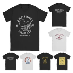 Mighty Mick's Boxing Gym T Shirts for Men Cotton Funny T-Shirts Classic 1976 Boxing Tees Philadelphia Boxer Tops Birthday Gift