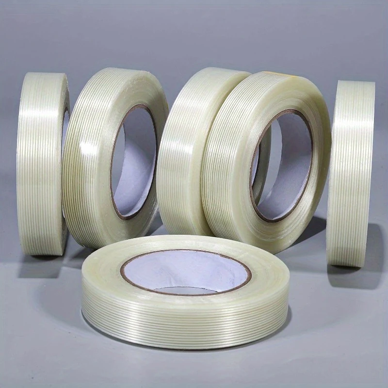 Heavy-Duty Wear-Resistant Fiberglass Adhesive Tape, Striped Fiber Tape Super Strong Tape Fiberglass Strong Reinforced Tape