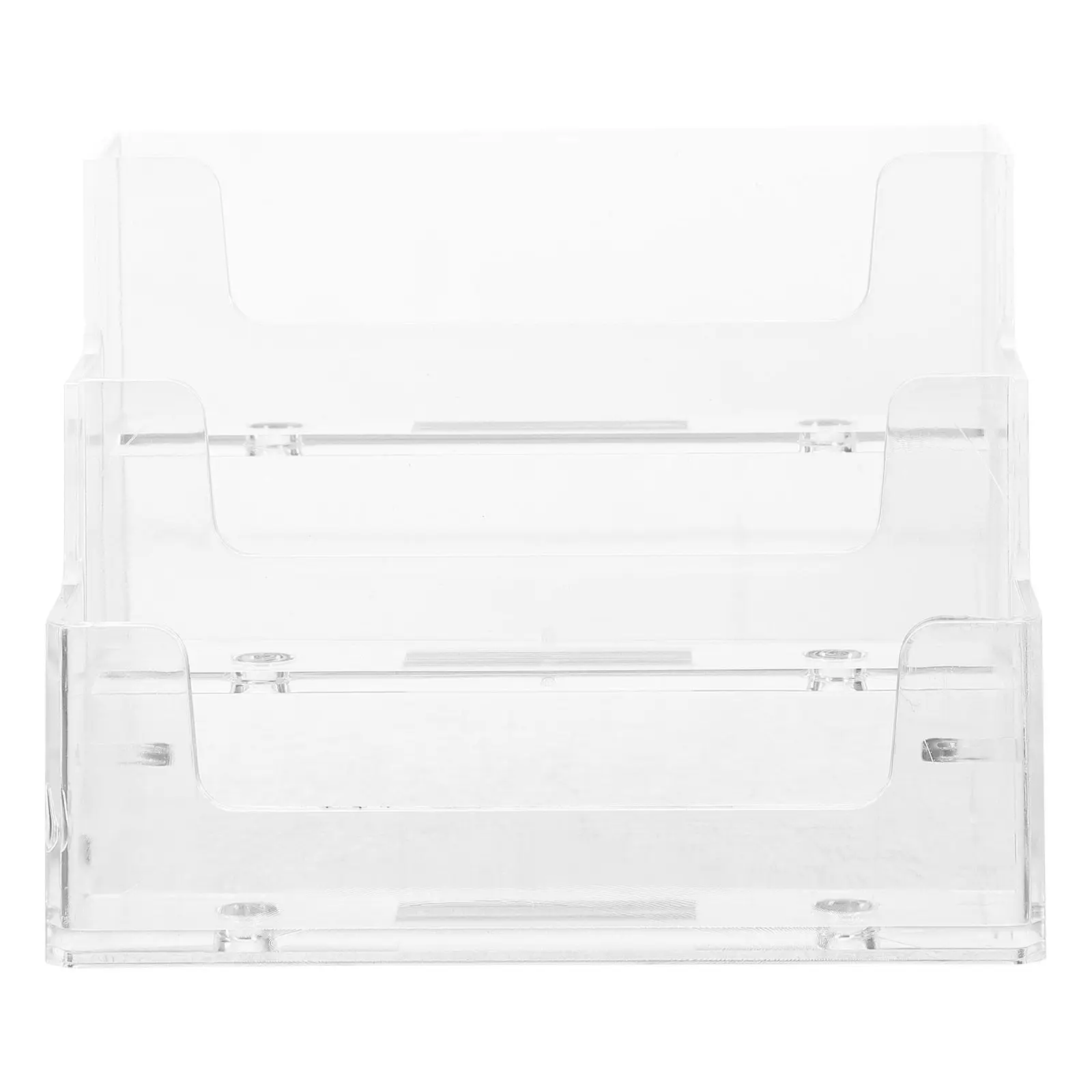 

Business Card Holder Display Transparent Desk Organizer Sturdy Non-Slip Base Card Storage Box for Office Or Gift Use