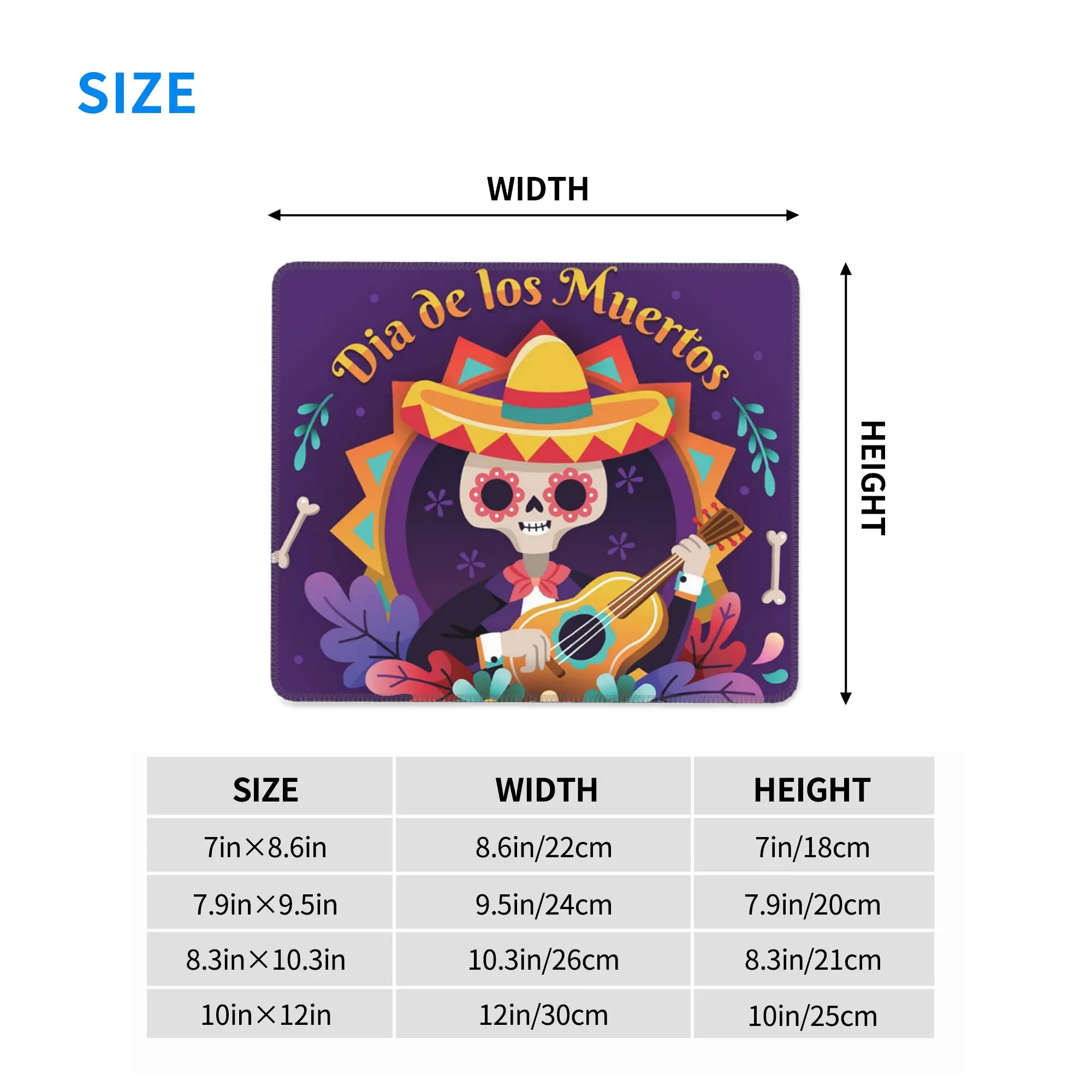 Mexican Sugar Skulls And Flowers Mouse Pad Computer Keyboard Mouse Mat Gamer PC Laptop Desk Mat Office Accessories Table Mats
