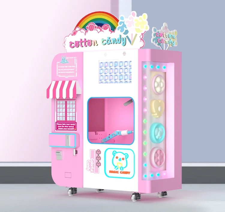 Full Automatic Electric Cotton Candy Vending Machine Motor Candy  Floss Machine for Kids Birthday