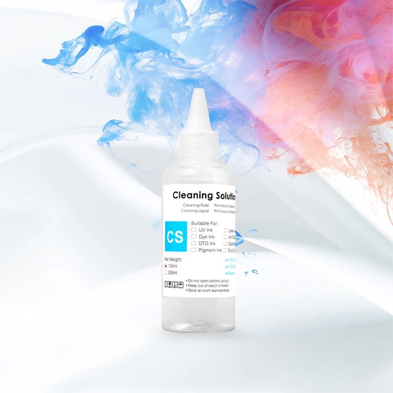 100ml Universal Cleaning Liquid for Sublimation Pigment Dye Art paper Ink Water Based Ink Cleaning Printhead Cleaner