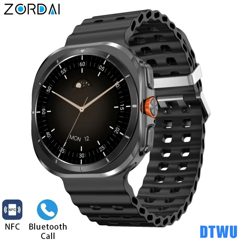 Zordai DT Watch Ultra Smartwatch Men Women Wearable Smart Watch For iPhone Samsung Xiaomi 47mm Bluetooth Call Compass NFC Sport