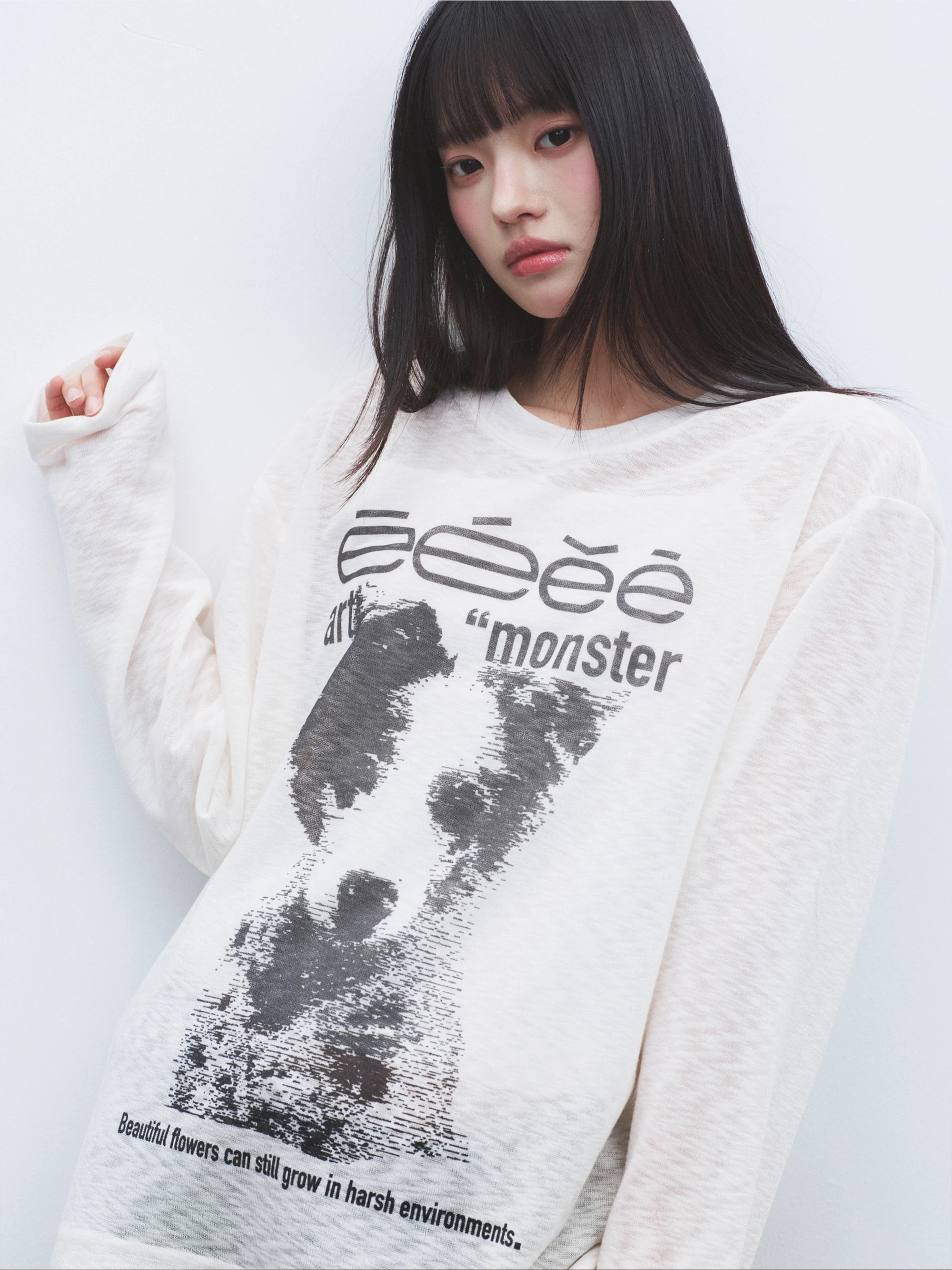 Grey White Meteorite Dog Shirt Lightweight Breathable Long Sleeve T-Shirt American Retro Lazy Style Digital Print Skin-Friendly