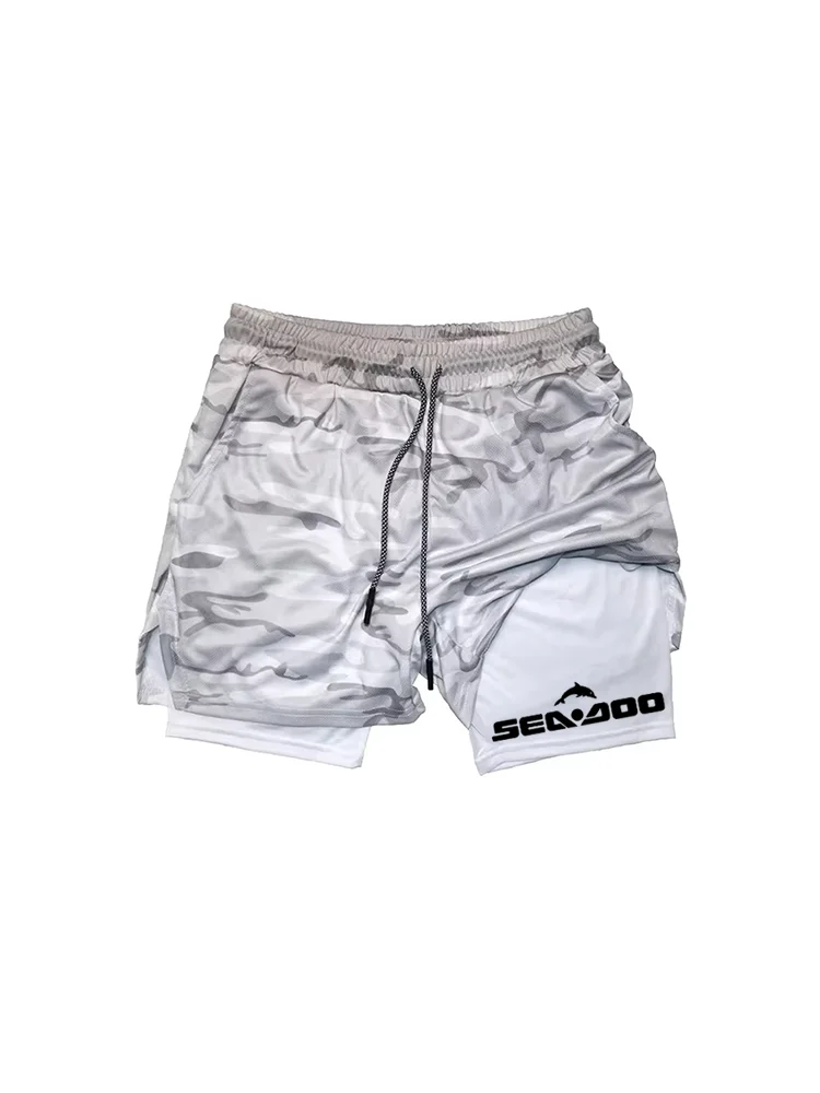 Men's Anime Hunter x Hunter Gym Shorts Bilayer 2-in-1 Breathable Quick-drying Absorb Sweat Sports Short Gym Jogging Pants df0571