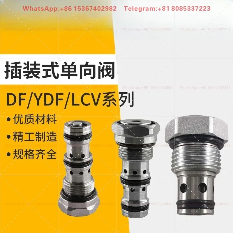 LCV-12 Check Valve YDF10 Cartridge CCV Hydraulic 02 Pressure Maintaining Valve 16 Thread CV08 Check Valve DF08-00