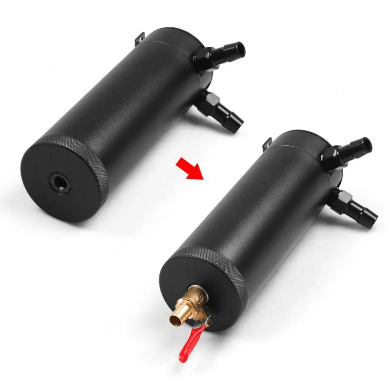 

Car modification parts, black extended type, two-hole oil, breathable pot, exhaust gas oil recovery pot