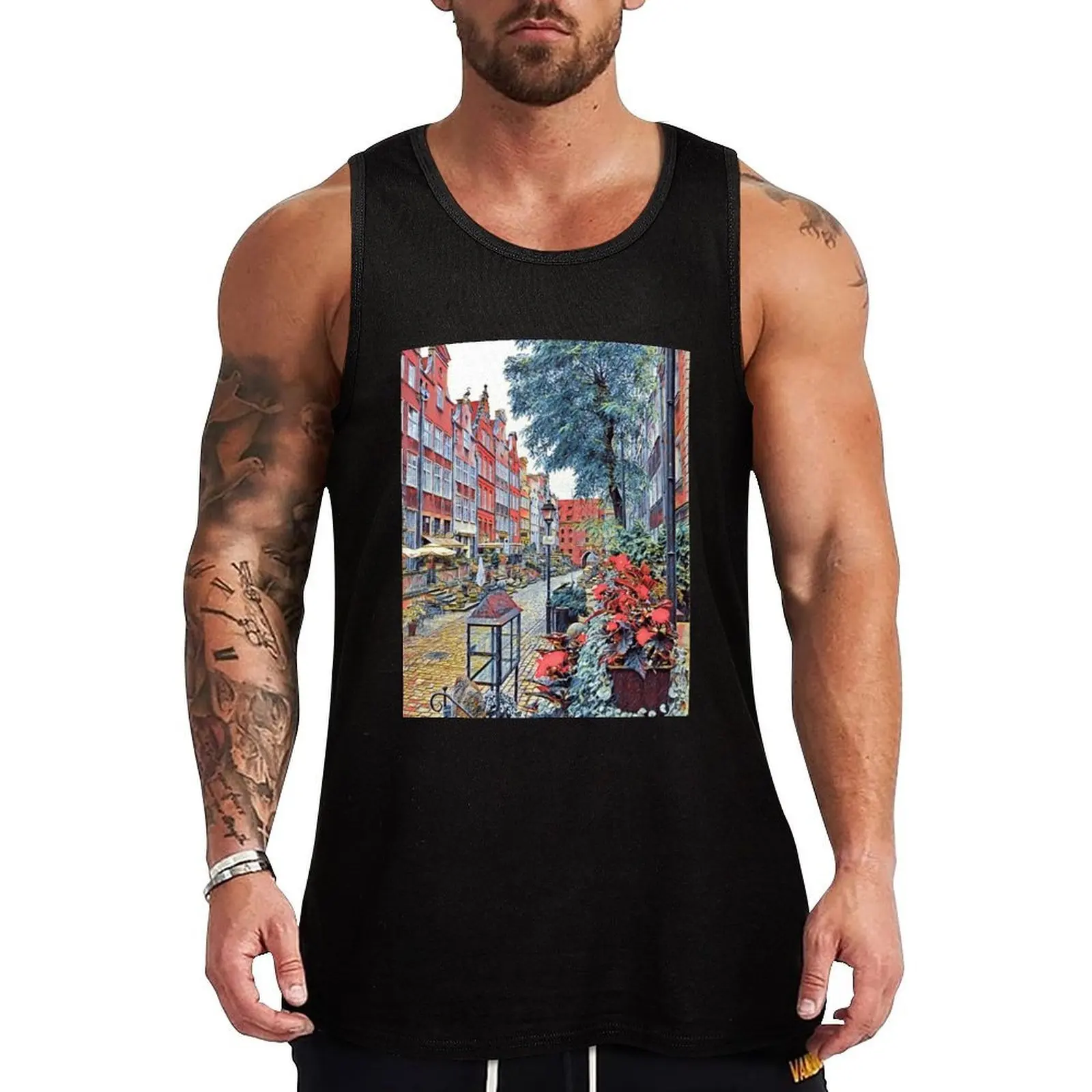 

Gdansk Mariacka Tank Top man vest gym clothes man fitness gym wear men