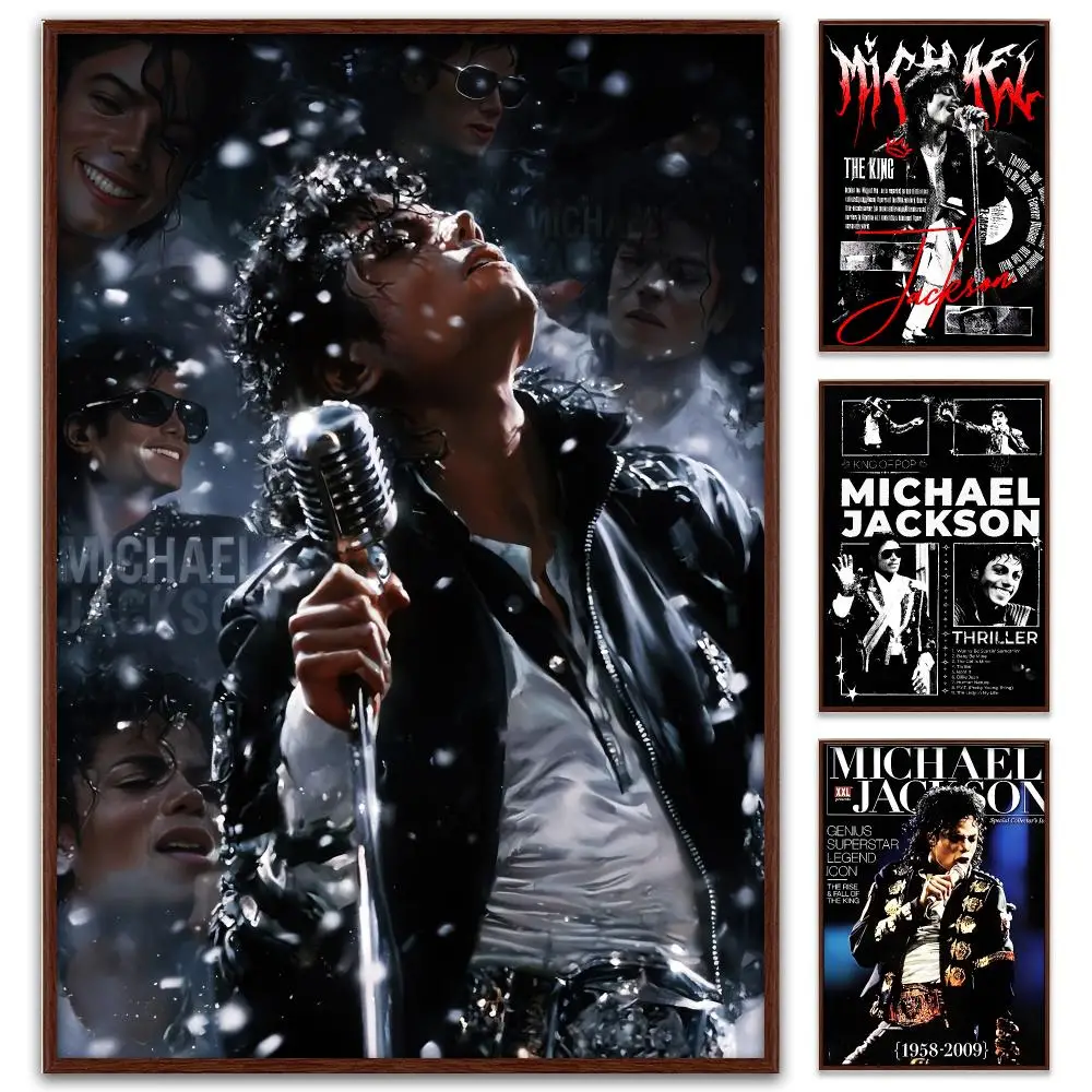 Singer M-Michael Jackson Poster Reteo Wall Art Aesthetic Room Decor Print Living Room Bedroom Home Decoration