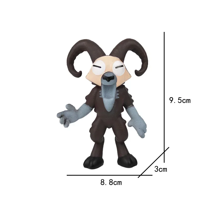 10 قطعة/المجموعة 99 ليال في الغابة أرقام أرقام تمثال البومة الماعز الذئب الغزلان 99 ليال في الغابة تمثال لعبة بلاستيكية هدية #5