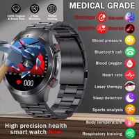 [Star Product] ECG+PPG Smart Watch Men Blood Sugar HealthTracker Laser Treatment Three High Smart Watch IP68 Waterproof Sapphire