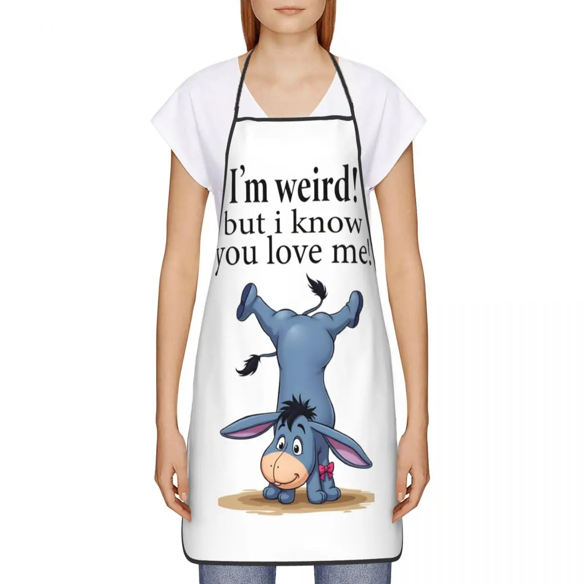 مخصص مضحك ويني ذا بوه Eeyore مريلة المئزر الرجال النساء للجنسين المطبخ الشيف Tablier المطبخ للطبخ الخبز اللوحة #2