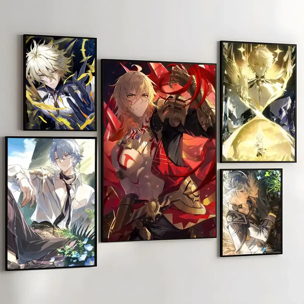 Phainon Honkai S-Star Rail Painting Calligraphy Self Adhesive Wall Art Waterproof Print For Bedroom Hallway Home Decor