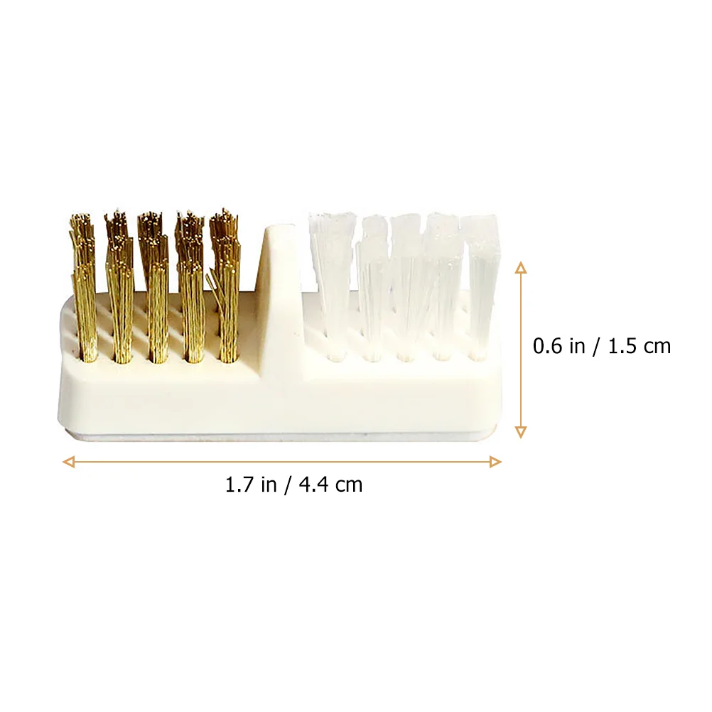 4 قطع فرشاة تنظيف الأسلاك النحاسية لقم ثقب الأظافر آلة إزالة الغبار متعددة الوظائف طلاء الأظافر تمديد الحياة سريعة