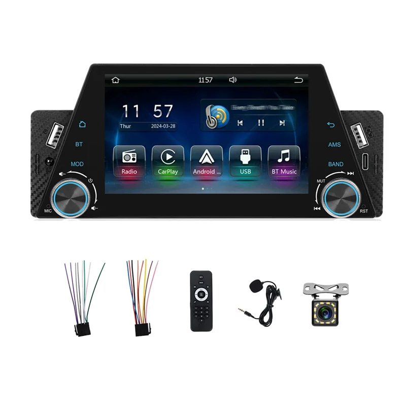 

Unusual Car Radio Single Din 5 Inch Touchscreen Car Stereo With Carplay Android Auto Mirror Link FM USB SWC Backup Camera