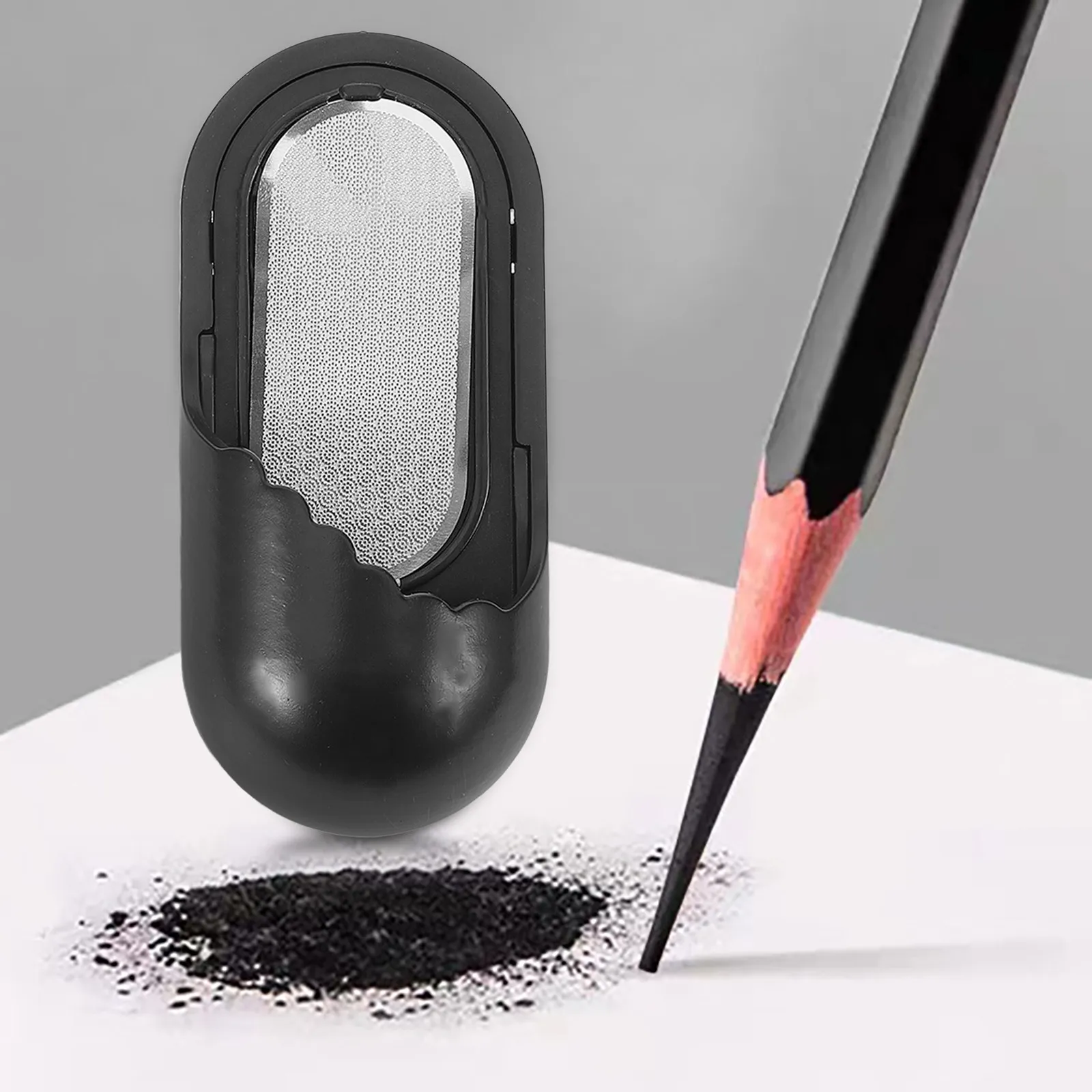 Charcoal Pencil Sharpener for Sketching – Compact Portable ABS & Stainless Steel Grinding Tool for Artists