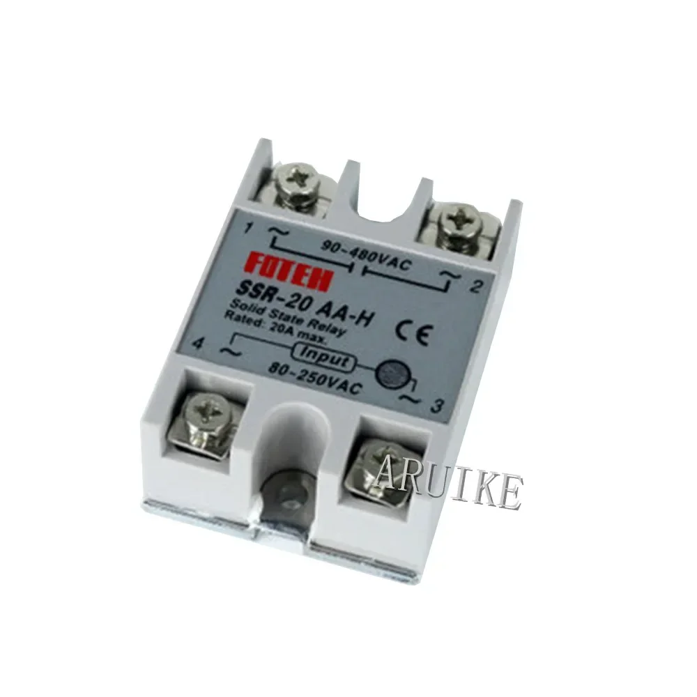 Solid state relay SSR-20AA-H 12A actually 80-250V AC TO 90-480V  SSR 20AA H  solid  Resistance Regulator