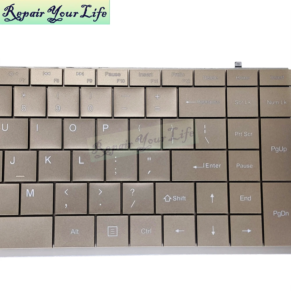 Imagem -05 - Teclado Retroiluminado para Notebook pc Eua e Reino Unido Ouro Novo Mb3191002 Pride-k3791 Teclado para Notebook